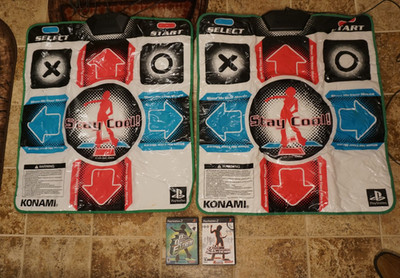 Konami Sony Playstation Dance Dance Revolution Game Pad with TWO DANCE GAMES