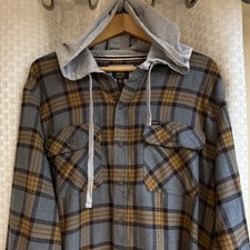 Lee Men s 2XL Regular Fit Plaid Flannel Hoode...
