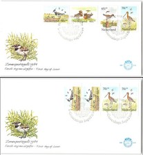 Netherlands #B600-603 2 FDC s, 1984