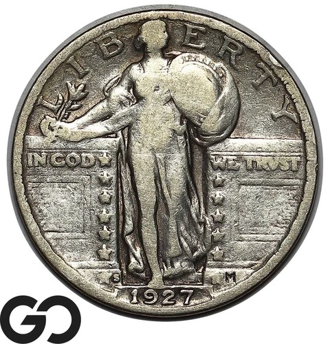 1927-S Standing Liberty Quarter, Choice FINE+ Better Date San Francisco Issue