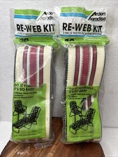 2 Packs Arden Paradise Re-Web Kit Red 30' x 3"Lawn Chair Webbing 79991 New