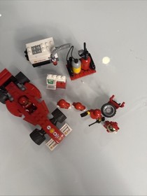 Vtg LEGO Racers: Ferrari F1 Fuel Stop (8673) Set Complete 2006 Retired