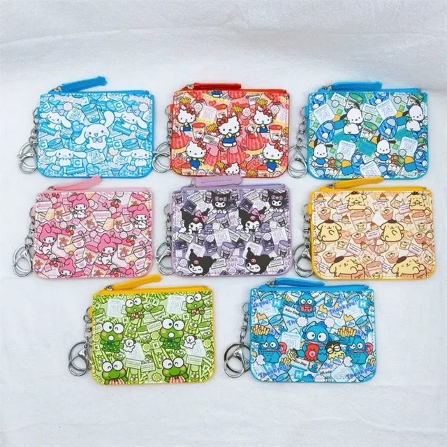 Sanrio Character Zipper Coin Card Keyring, New