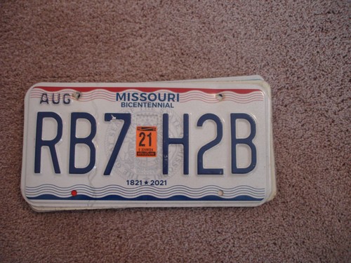MISSOURI BI CENTENNIAL   #    LICENSE PLATE BUY ALL STATES HERE FREE SHIPPING