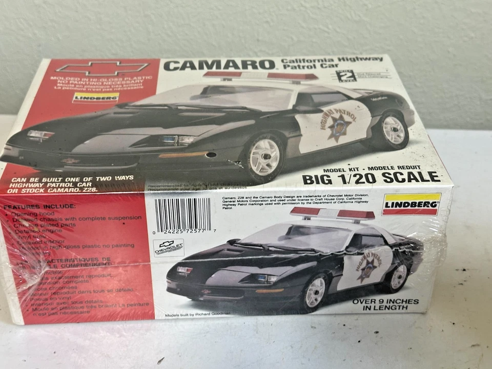 1994 LINDBERG CHEVY CAMARO Z28 CALIFORNIA CHP HIGHWAY PATROL CAR NEW SEALED BOX! - Image 2 of 4