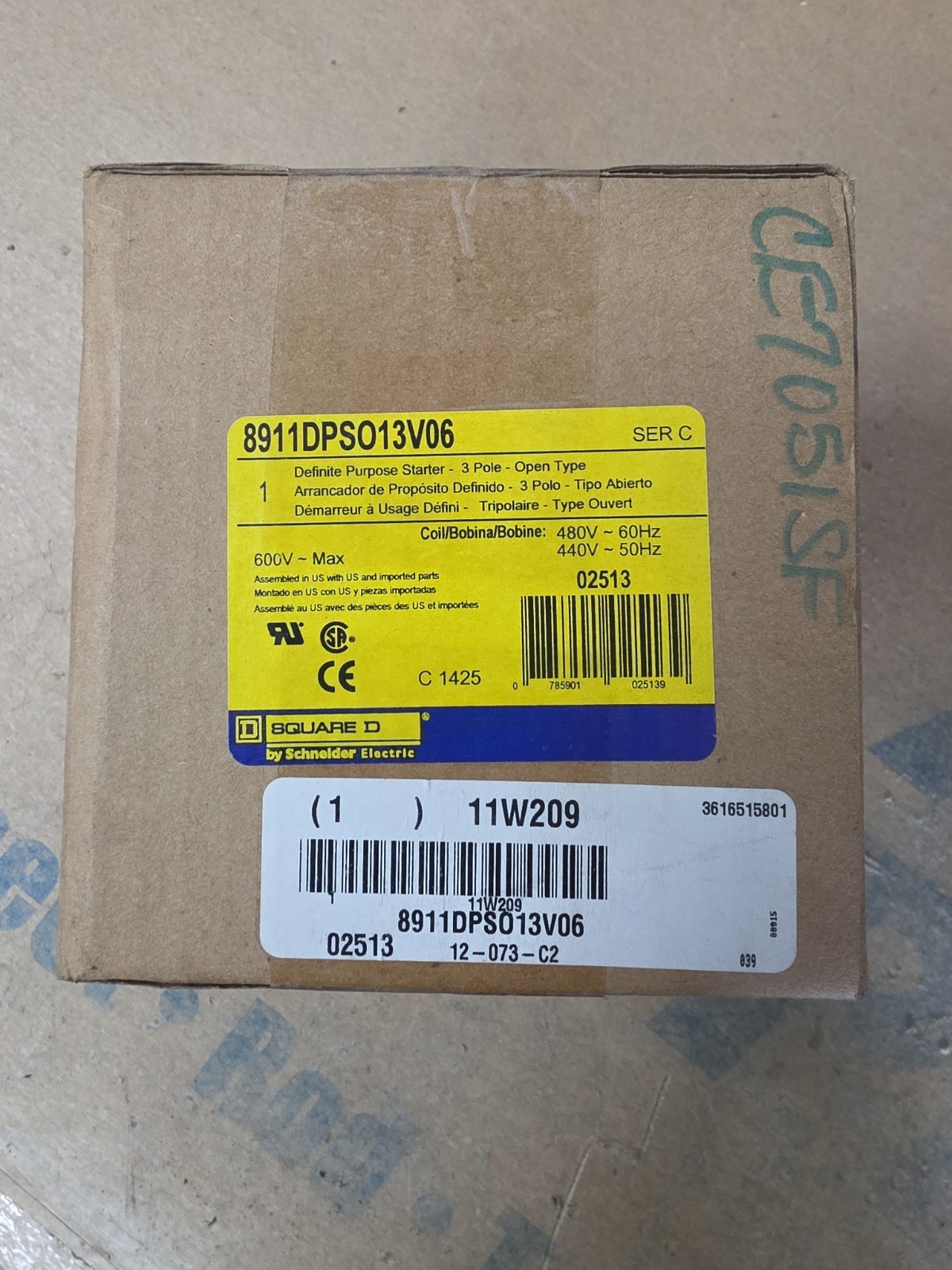 SQUARE D 8911DPSO13V06 Definite Purpose Motor Starter - NEW FACTORY SEALED