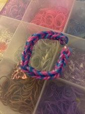 Purple and blue loom bracelet
