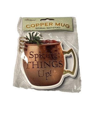 crown jewlz COPPER MUG SPIRAL NOTEPAD spicing things up