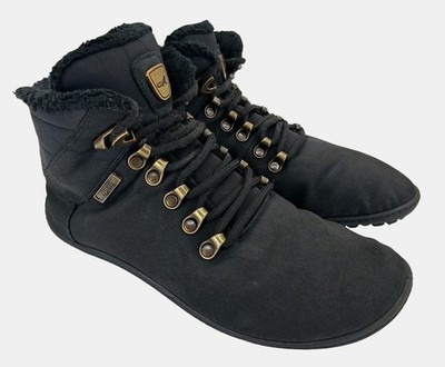 Leguano Boots Womens EU 40 US 8.5-9 Black Faux Fur Lined Barefoot Ankle Winter