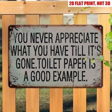 Retro Bathroom Sign Aluminum Sign 8x12 Inches Funny Wall Decor Humor