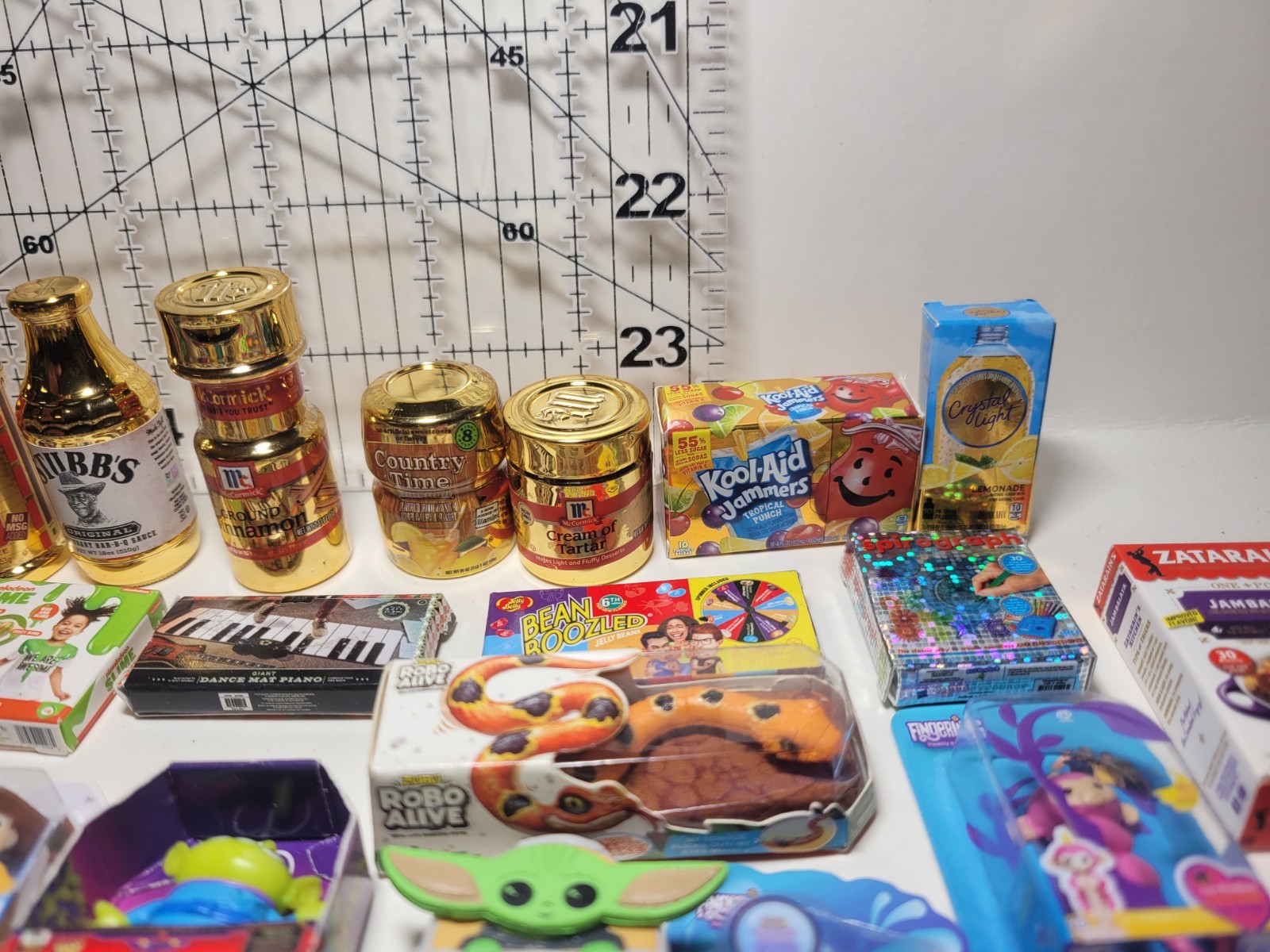 Zuru Mini Brands Lot of 104 No Duplicates Toys Food Bathroom Candy Gold