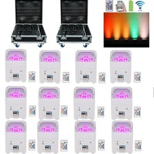 12x 120W Uplighting Wifi APP Wireless Rechargeable RGBWA UV LED Par Light Remote