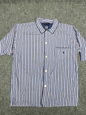 Polo Ralph Lauren Shirt Mens XL Striped Pocket Short Sleeve Button Up Classic