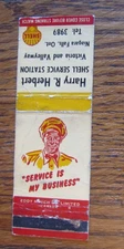 H. HERBERT SHELL GAS STATION MATCHBOOK COVER: NIAGARA FALLS, ON MATCHCOVER -A20