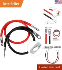 18-Inch 4AWG Copper Battery Cables Set - Superior Flexibility for RVs  Solar