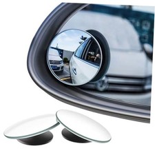 KARKOR Blind Spot Mirror Round HD Glass Convex 360  Wide Angle Side Rear black