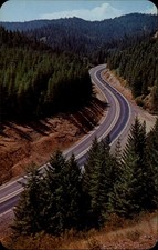 Aerial Highway 10 4th of July Canyon Idaho vintage postcard m137