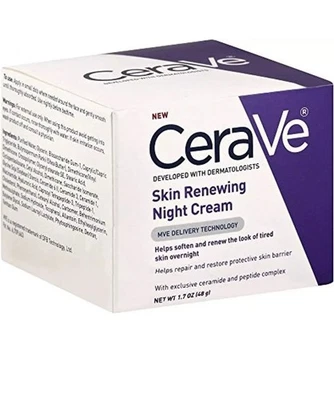 CeraVe Skin Renewing Night Cream, Moisturizing Face Cream 48g