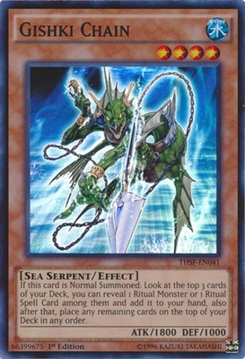 Gishki Chain - THSF-EN041 - Super Rare - 1st Edition - Heavily Played