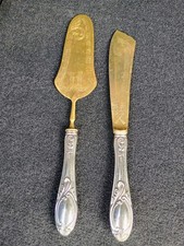 TRANCHEUSE À GÂTEAU ET SERVEUR VINTAGE MARQUÉE ARGENT 800 