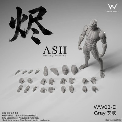 Whale Works WW03D 1/12 Ash Super Action Figure Gray Skin Body NEW In Stock