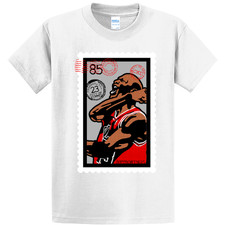 NEW RETRO KINGS AIR MJ 23 STAMP WHITE Tee Shirt SMALL-6XLARGE MADE IN USA