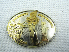 Statue Of Liberty Metal Centennial Belt Buckle 100 Years Of Liberty 1886 - 1986