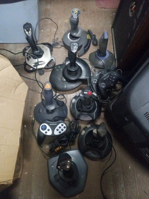 Pc Flight & Controller Joystick Lot - 16 Untested