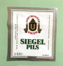 Bieretikett - Beer Label , Dortmunder UNION Brauerei , Siegelpils / NRW #1720#