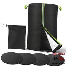 420D Oxford Waterproof Tire Cover for Storage - 33" Diameter + 4 Felt Pads