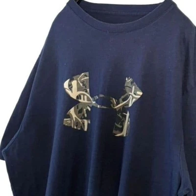 UNDER ARMOUR Logo T-shirt L Navy - Photo 1/4
