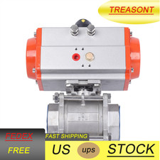 Air Actuated Ball Valve Single Acting Pneumatic Ball Valve 2inch Stainless Steel