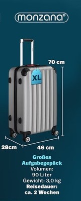 Hartschalenkoffer Baseline Silber XL ABS/90 L;70 x 45,5 x 28 cm