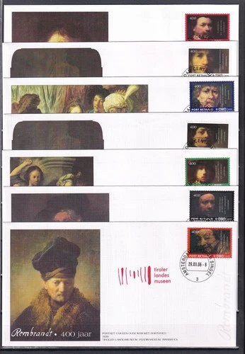 [G191829] Art Rembrandt Netherlands Nice Lot First Day Covers UNG