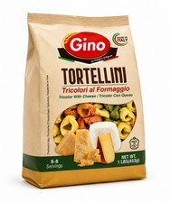 Tricolor Three Cheese Tortellini Pasta 1 lb Made in Italy Non-GMO Stuffed Pasta