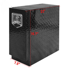 Aluminum Wheel Well Tool Box Black Pickup Truck Bed Tool Storage W5 Drawers