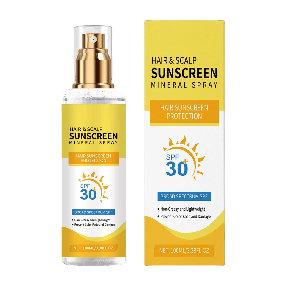 Hair Sunscreen Spray SPF 30 UV Protection Skin SunBlock For Hiking & Beach 100ml - Image 3 of 4