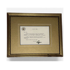 George HW Bush RARE Signed 1988 VP Selection Letter Vice President Framed