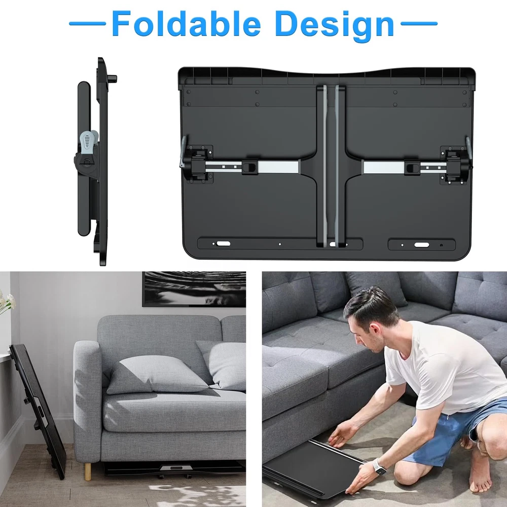 Laptop Stand for Bed, Adjustable Leather Bed Desk with Foldable Legs, X-Large...