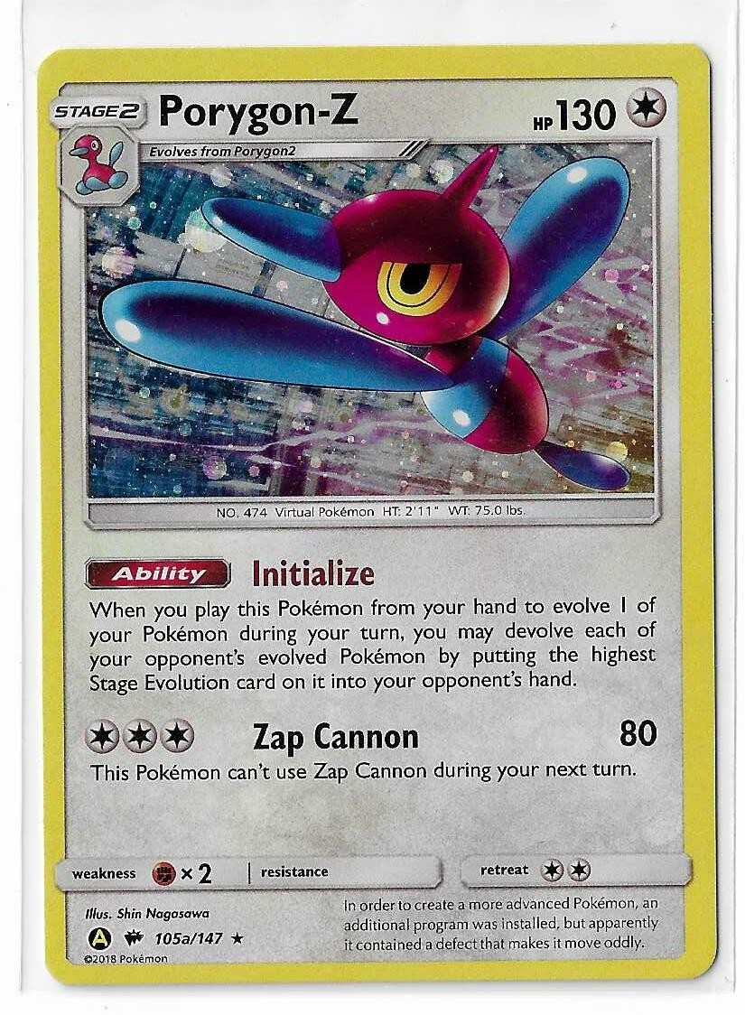 Porygon-Z 105a/147 Cosmos Holo Rare Promo Burning Shadows Alternate Pokemon NM