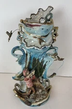 Unique AMAZING OOAK Duck Hunter Art Pottery Vase Eric Abraham Flying Pig Studio