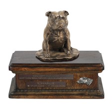 Staffordshire Bull Terrier, Staffy - urn for dog ashes, personalized urn with a
