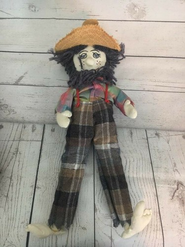 Hand Made Whimsical Rag Doll Couple Boy & Girl Curious Sewing Art - Picture 5 of 6