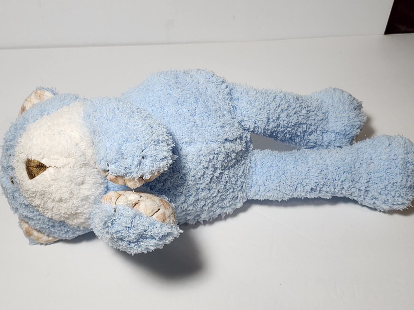 COCALO BABY BLUE & BROWN TEDDY BEAR CHAMOIS SOFT STUFFED ANIMAL PLUSH TOY 14"