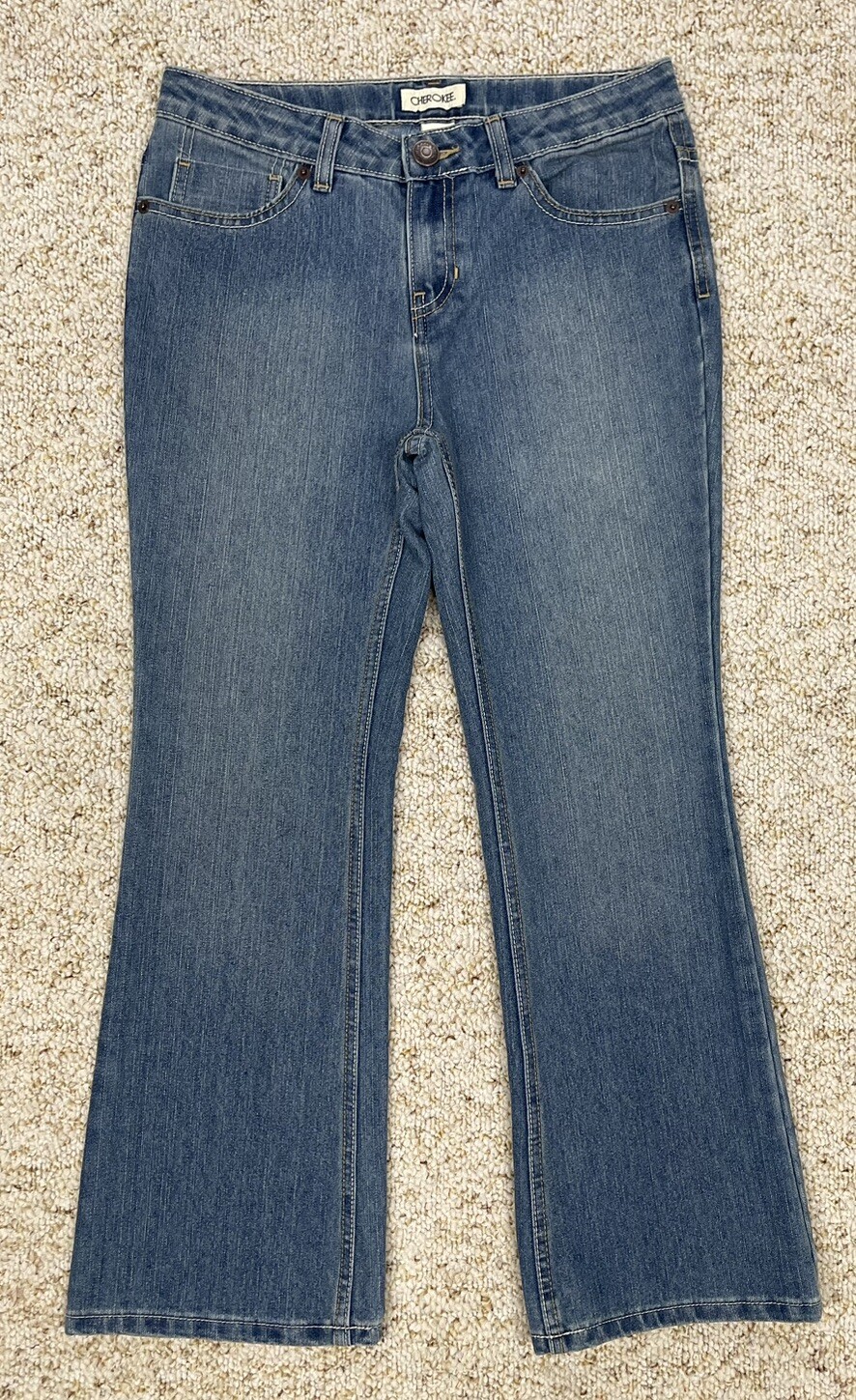 Girls Size 10 Plus Mid Rise Bootcut Denim (29x26)