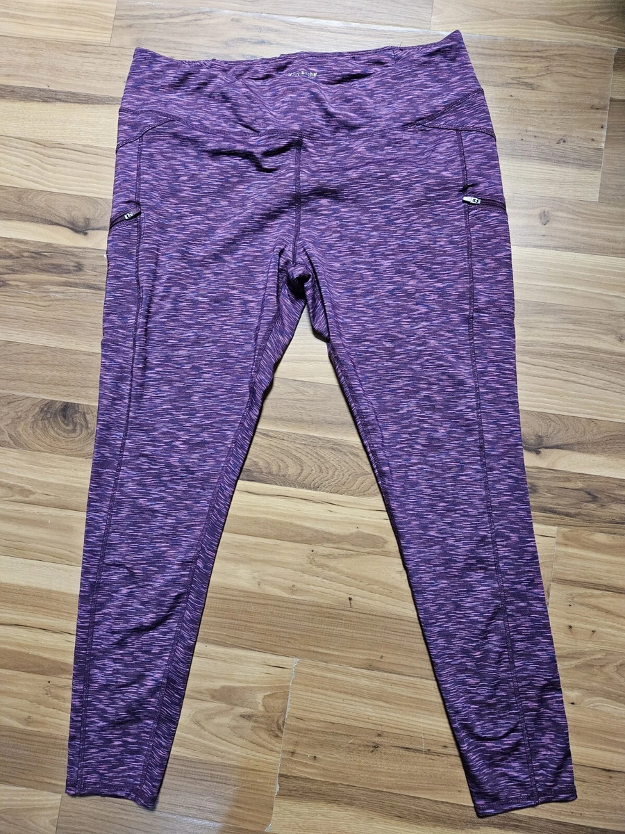 Z by Zobha Yoga Pants Womens PLUS 2xl 20/22 Leggings Athletic #04 PINK  PURPLE