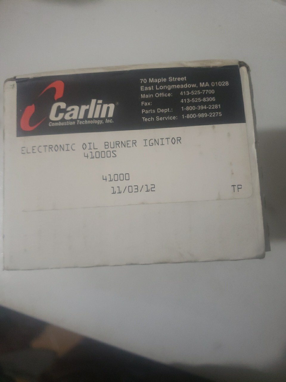 Carlin Electronic Oil Burner Igniter 41000S eBay