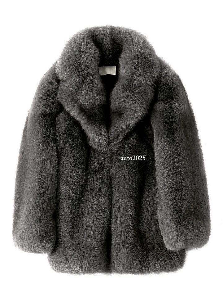 Winter Fox Fur Coat Men's Mink Coat Full Mink Fur All-in-one Mid-length Jacket - Image 2 of 4