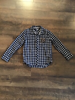 Molo Plaid Button Down Shirt Kids Size 7/8