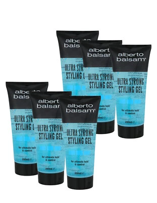 Alberto Balsam Styling Ultra Strong Hair Styling Gel Long Lasting 200ml Pack- 6